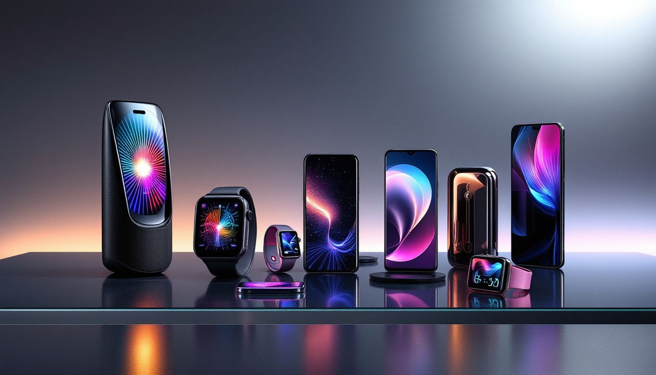 An assortment of the best tech gadgets of 2024 including smart home devices.