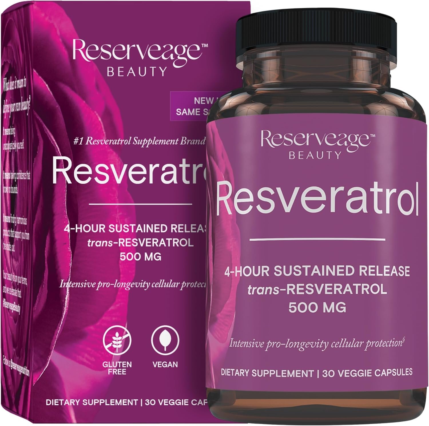 Natural Resveratrol 1,000 mg longevity supplement